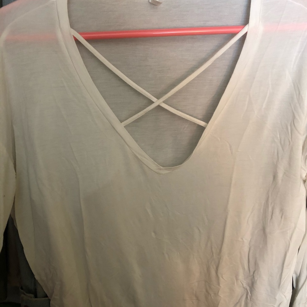 VS PINK cut out cross cross front long sleeve